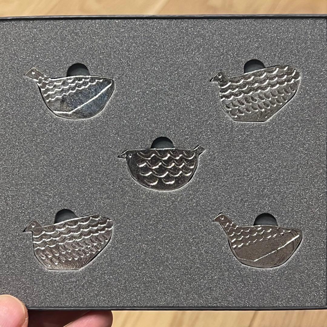 能作　富山もよう　雷鳥　箸置き