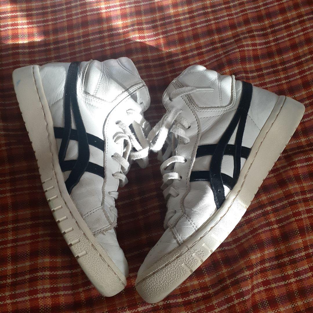 HL7W4　asics ポイントゲッター 白黒　25cm