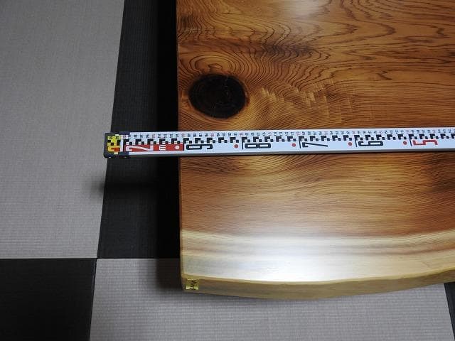 №45　秋田杉一枚板☆座卓☆厚板　6帖～8 帖☆巾広貴重品☆
