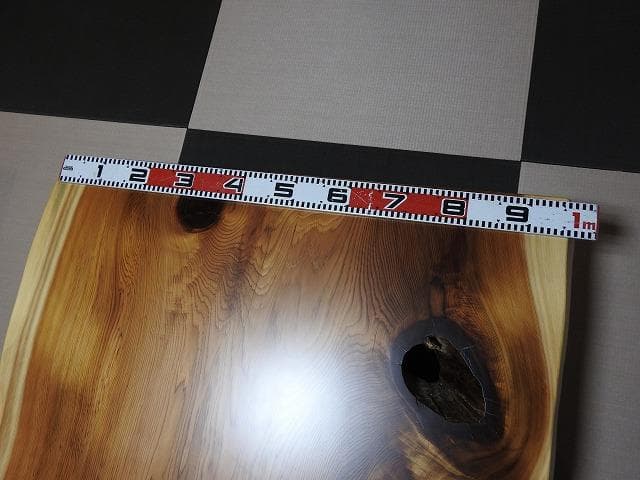 №45　秋田杉一枚板☆座卓☆厚板　6帖～8 帖☆巾広貴重品☆