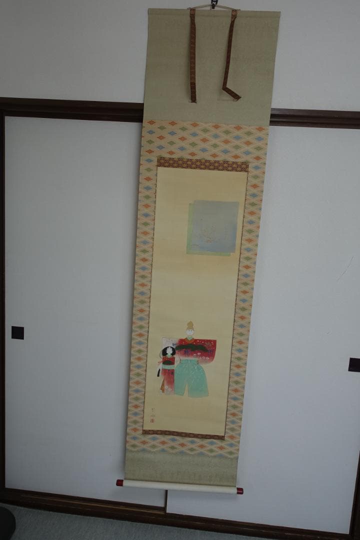 掛け軸　立雛　　SOUVENIR FOR FOREIGNERS 端午節句