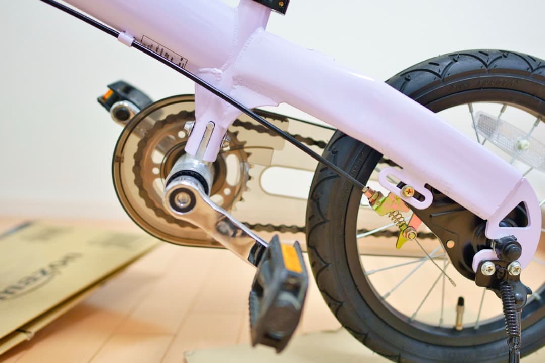 【室内保管】自転車デビューに最適！へんしんバイクX14（14インチ）パープル 紫