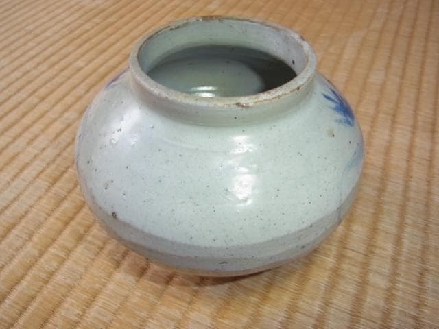 ◆希少 美品 16世紀！南海古陶磁（ベトナム古陶磁） 安南染付小壺 青花草紋