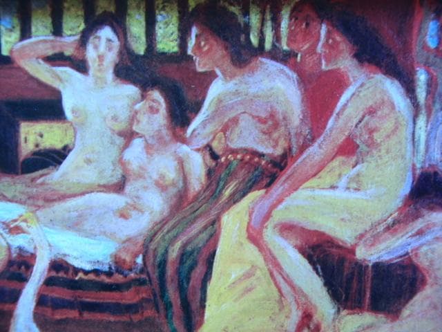青木繁、【天平時代】、年代物・希少な画集画、新品高級額 額装付
