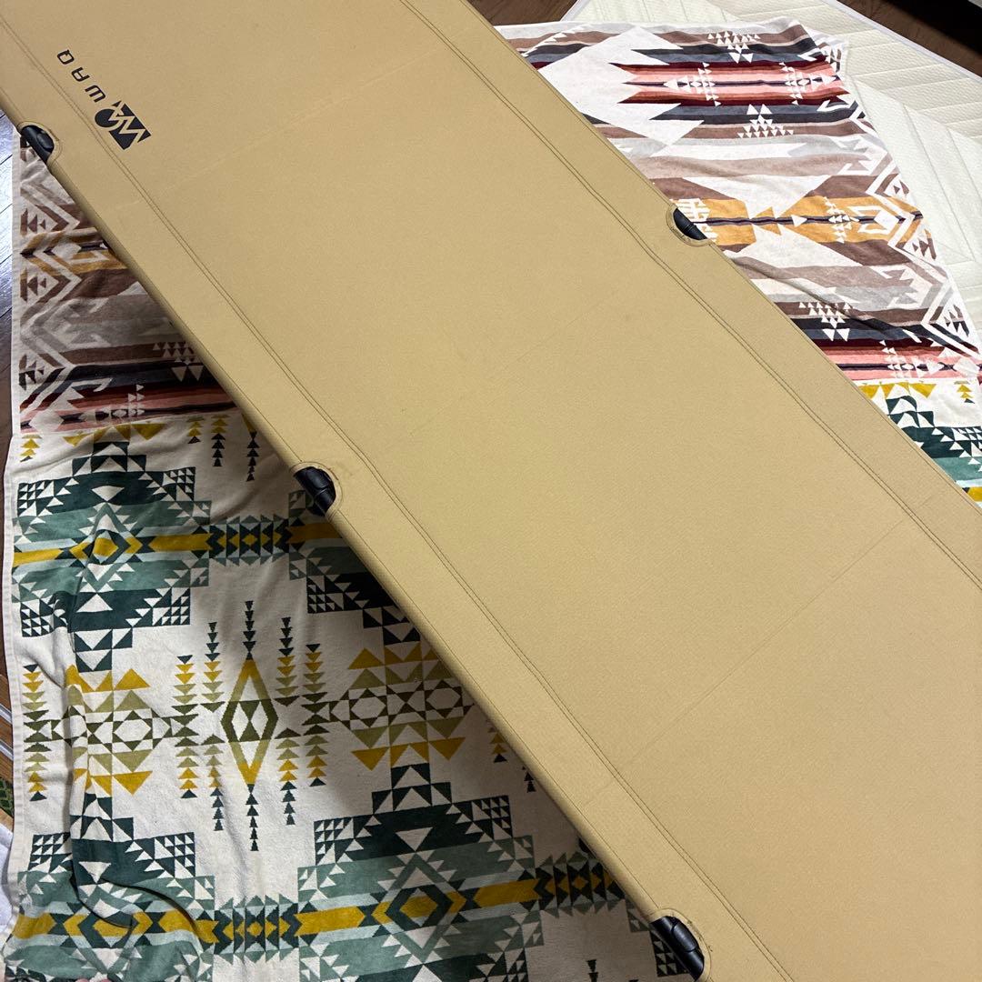 美品 WAQ ワック 2way フォールディングコット　TAN