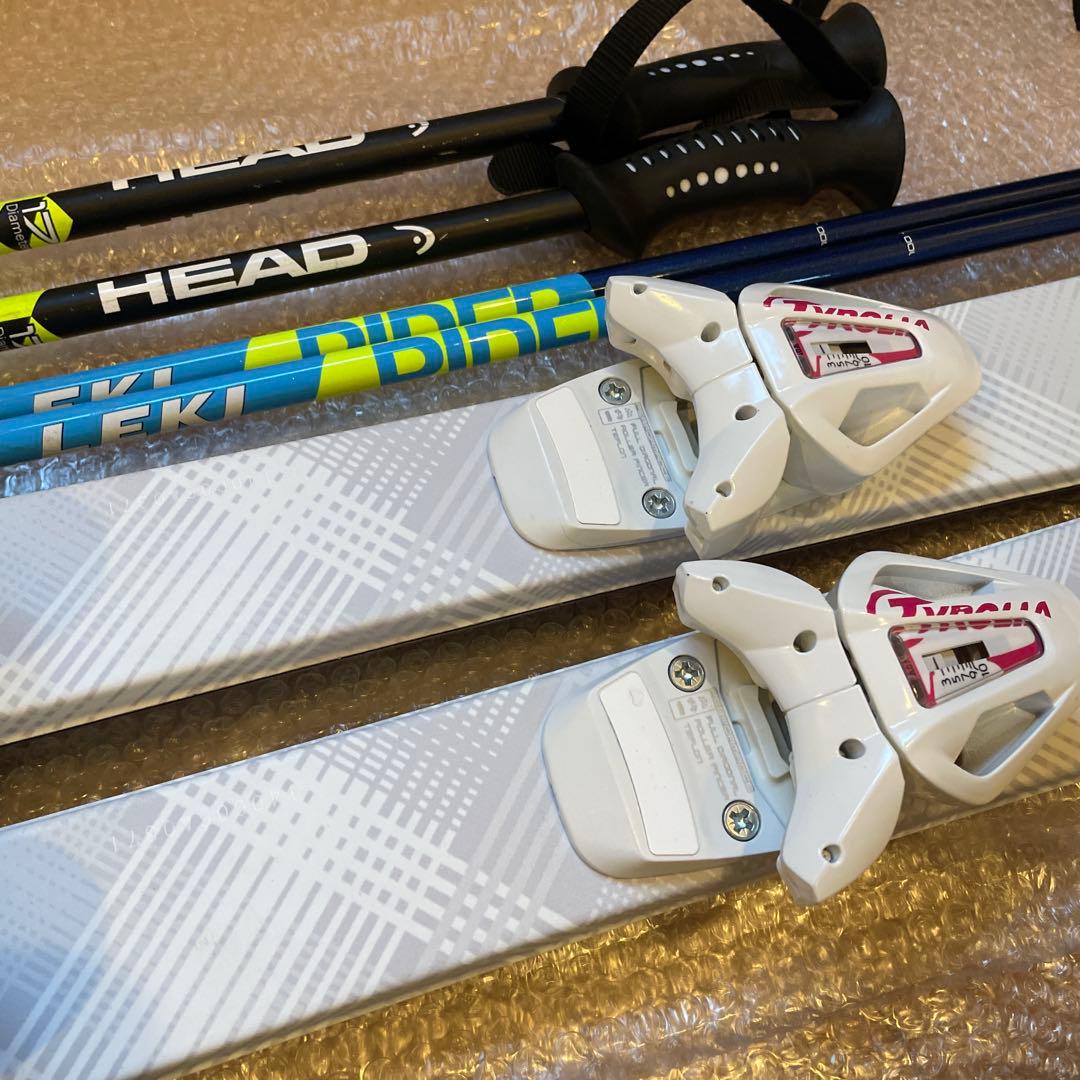 1回使用　hart スキー板　140 ストック　HEAD LEKI 2本セット