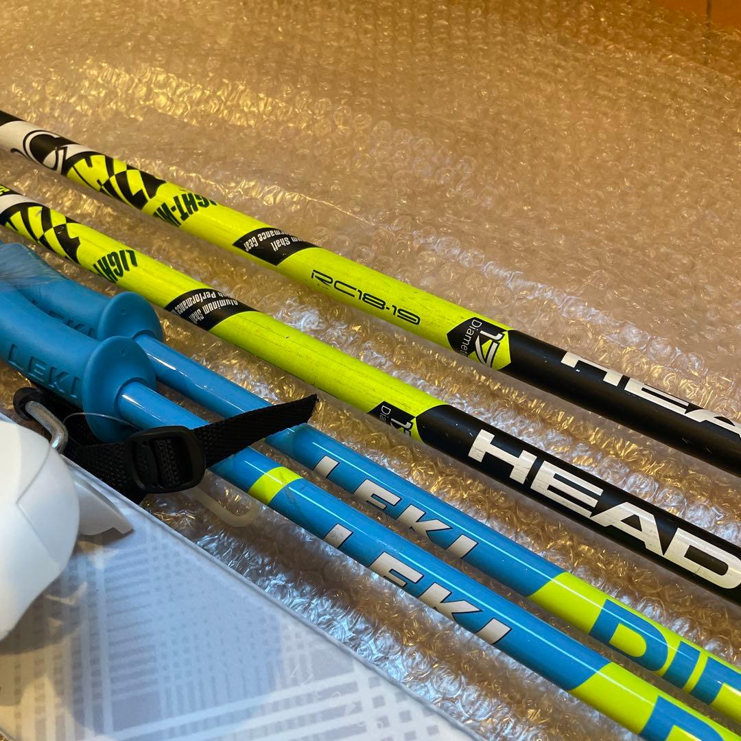 1回使用　hart スキー板　140 ストック　HEAD LEKI 2本セット