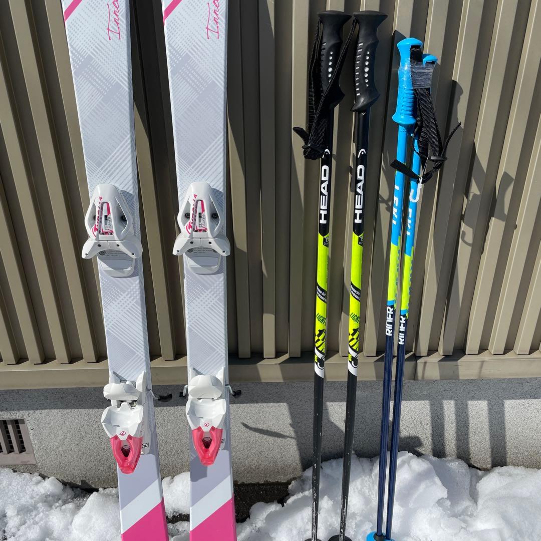 1回使用　hart スキー板　140 ストック　HEAD LEKI 2本セット