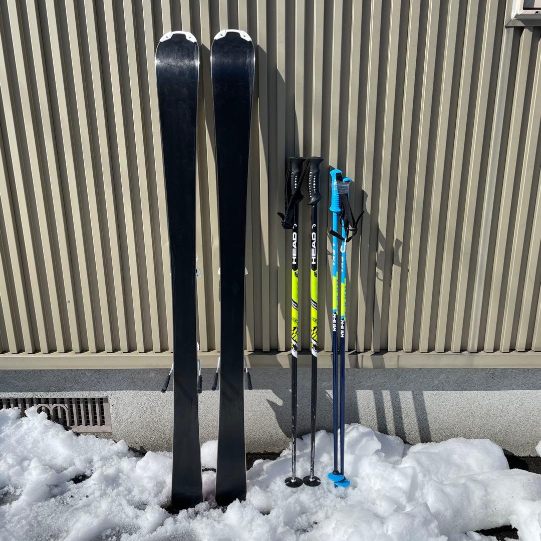 1回使用　hart スキー板　140 ストック　HEAD LEKI 2本セット