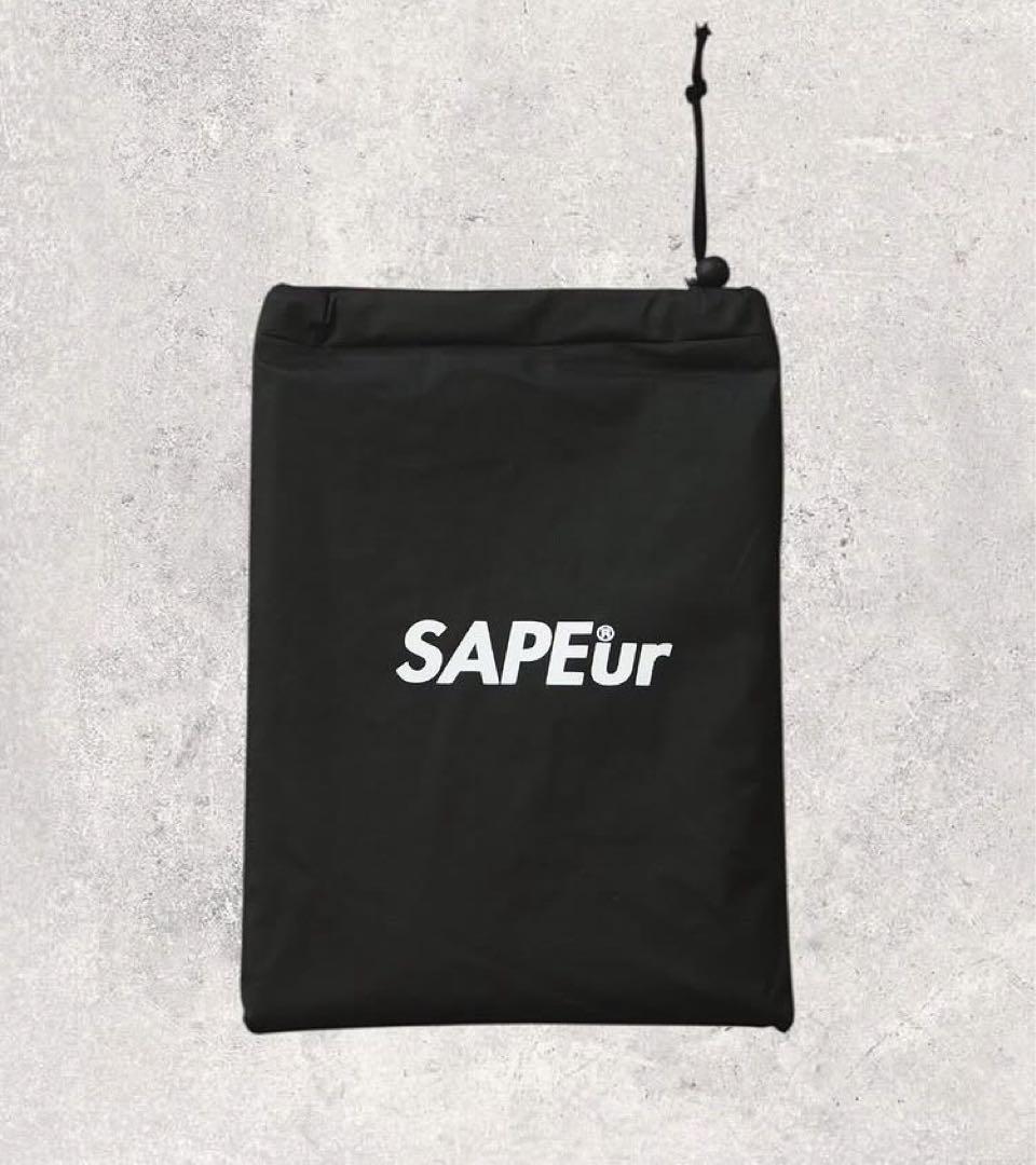 SAPEur ブラック フード付きポンチョ