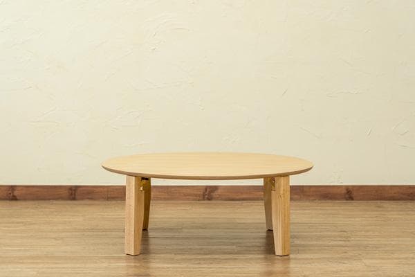 《新品送料無料》《完成品》Rosslea　折り畳みテーブル　85Φ　NA/WAL