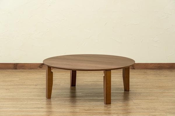 《新品送料無料》《完成品》Rosslea　折り畳みテーブル　85Φ　NA/WAL