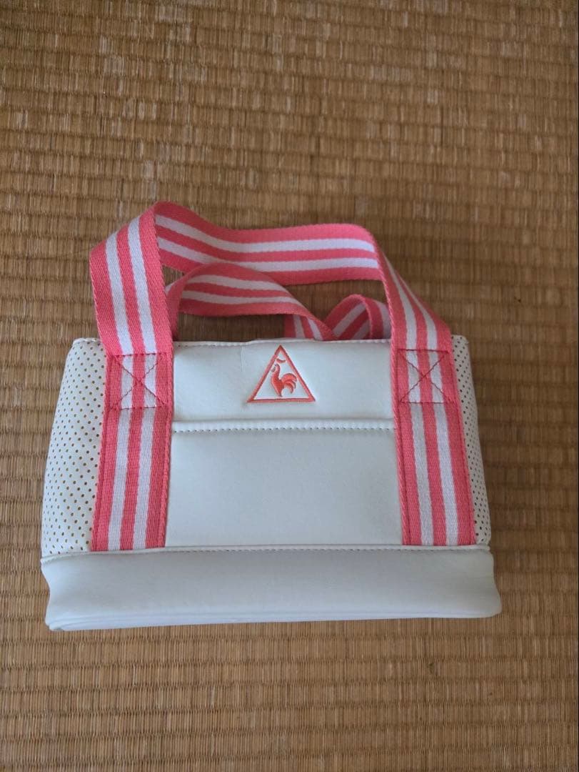 le coq sportif キャディバッグ ホワイト/ピンク