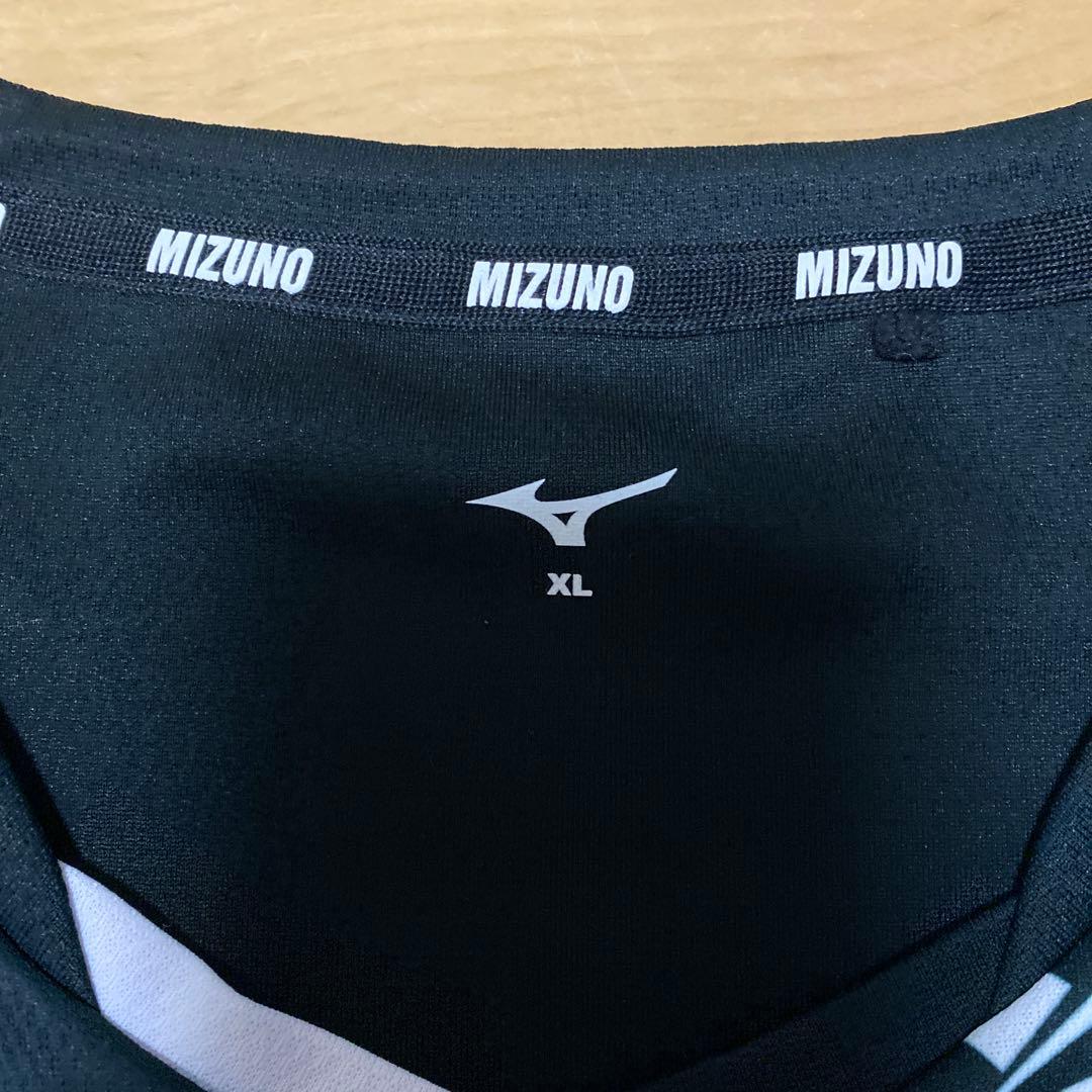 MIZUNO XL Tシャツ 幾何学模様 ブラック/ホワイト