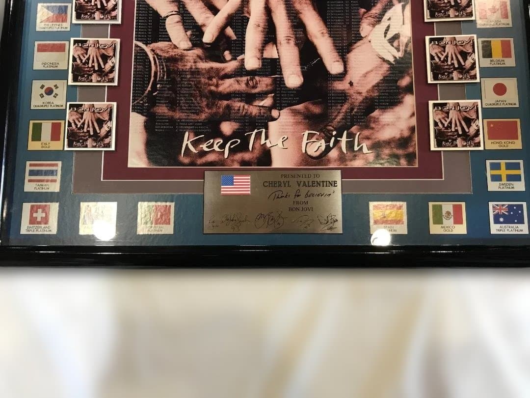 93 BONJOVI「KEEP THE FAITH」ワールドコンサート限定記念額