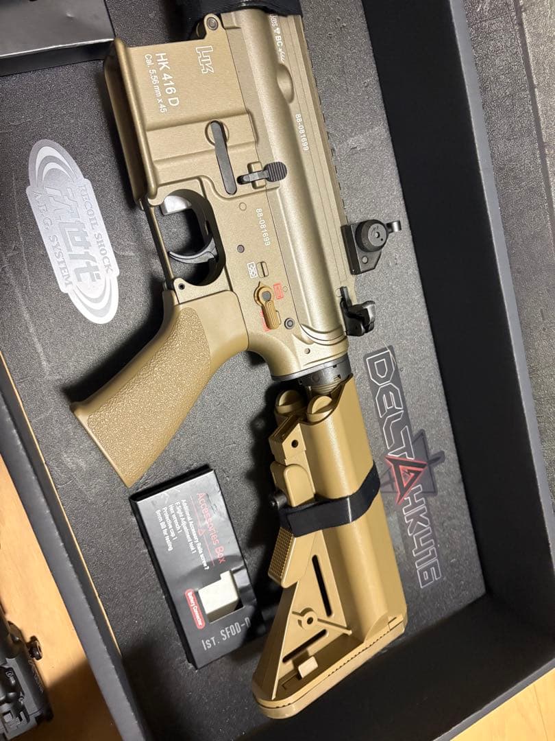 東京マルイ hk416デルタカスタム 東京マルイ リボルバー など付属品多数