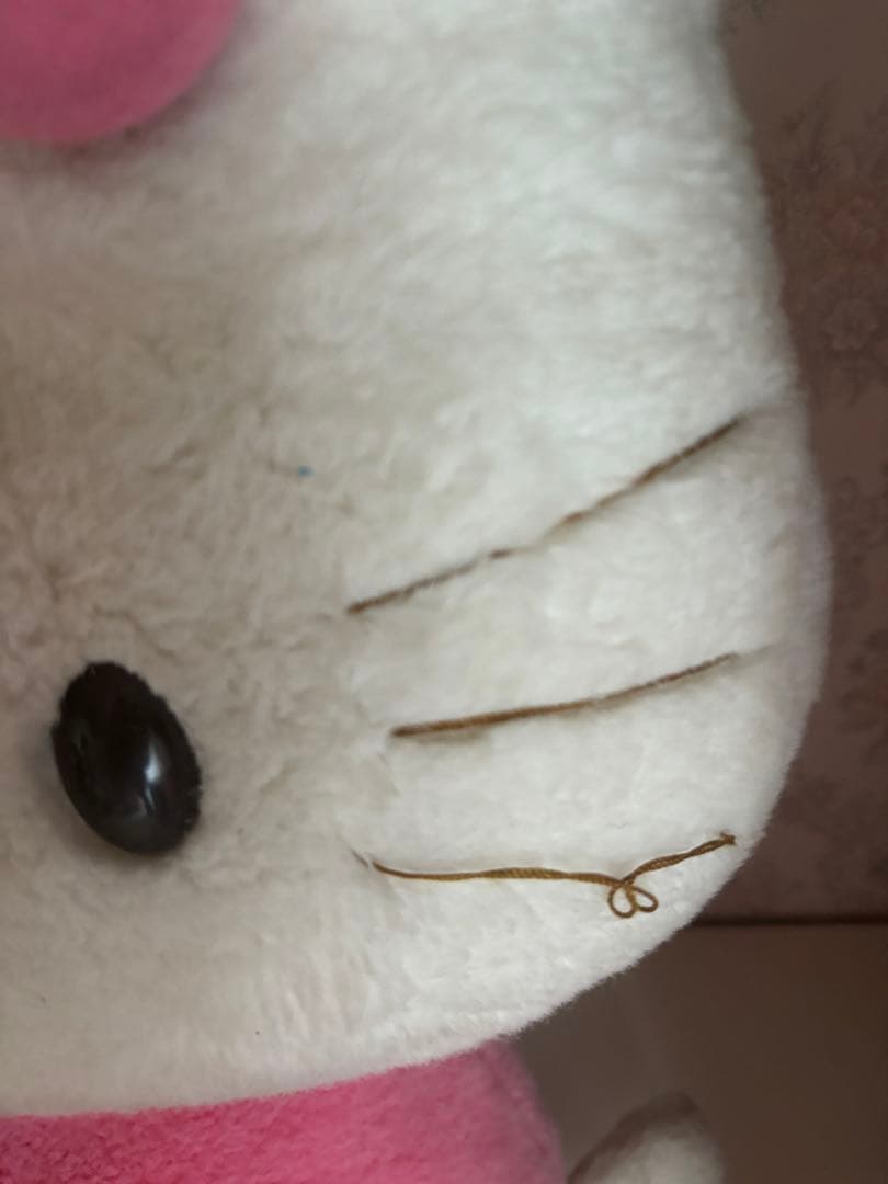レトロファンシー！ハローキティ　大きめ　ぬいぐるみ　お花キティ
