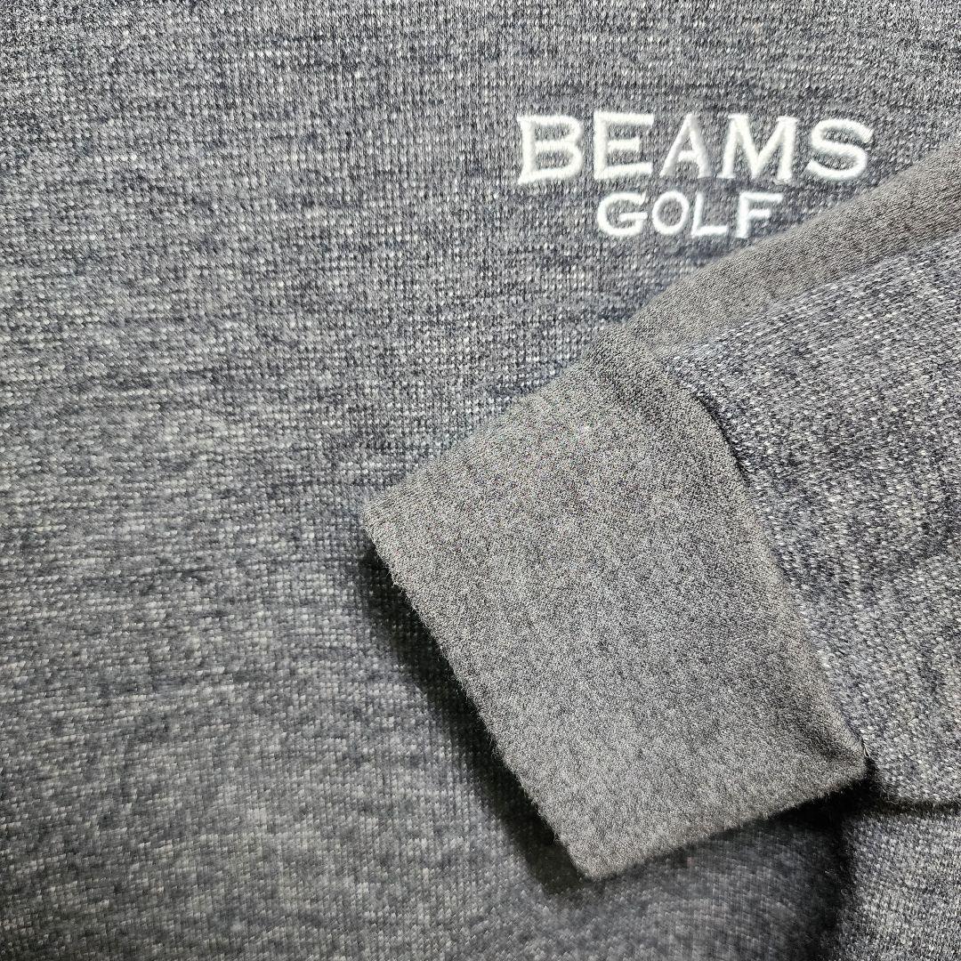 【良品】ビームスゴルフ BEAMS GOLF 長袖ニットモックネックシャツ L