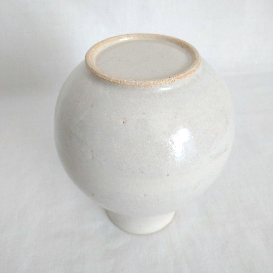 たくまポタリー 花活け つや白