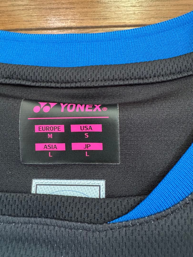 YONEX バドミントンウェア 黒/青 JP L
