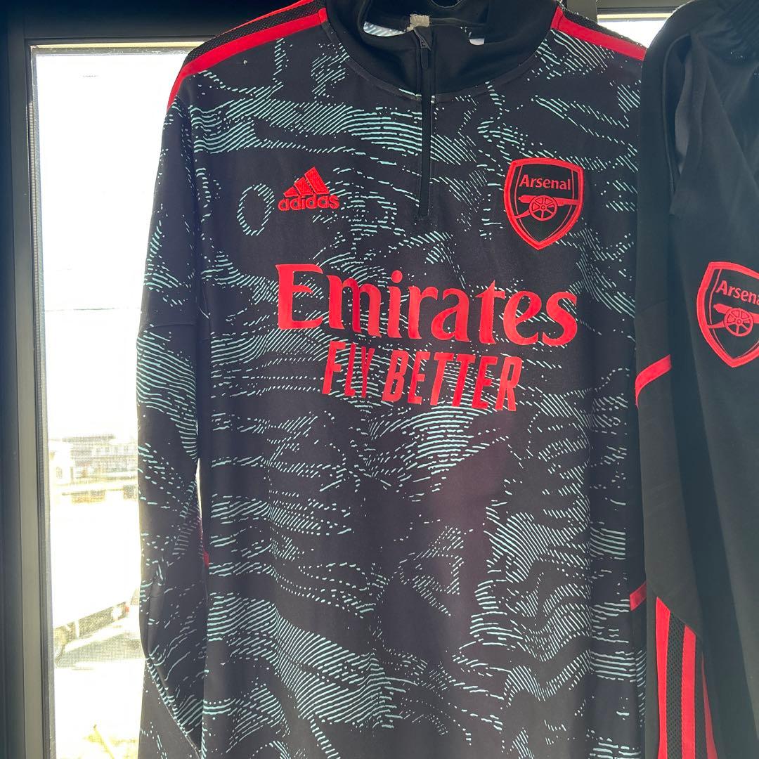 アーセナル adidas ジャージセット ブラック/レッド　やまもとちゃん