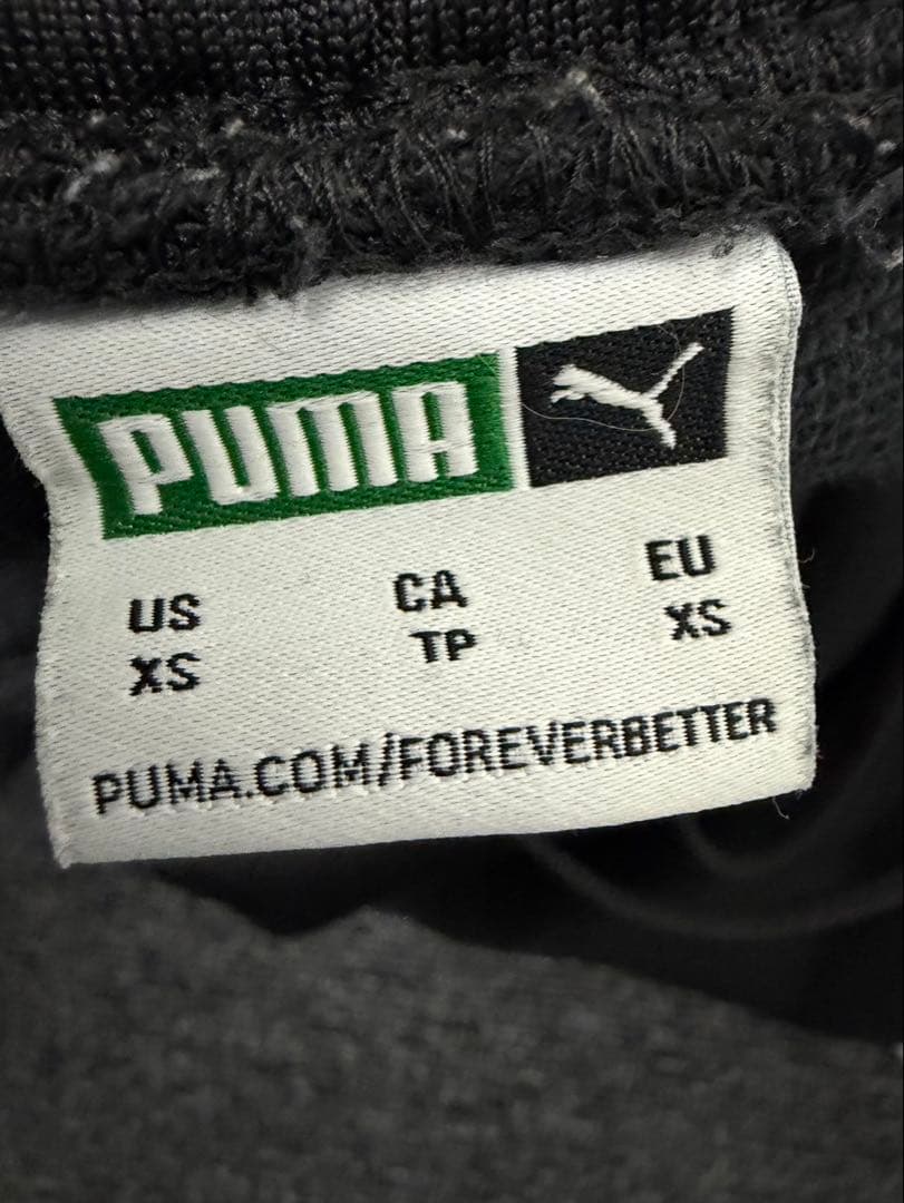 PUMA ブラックジャージパンツ US XS