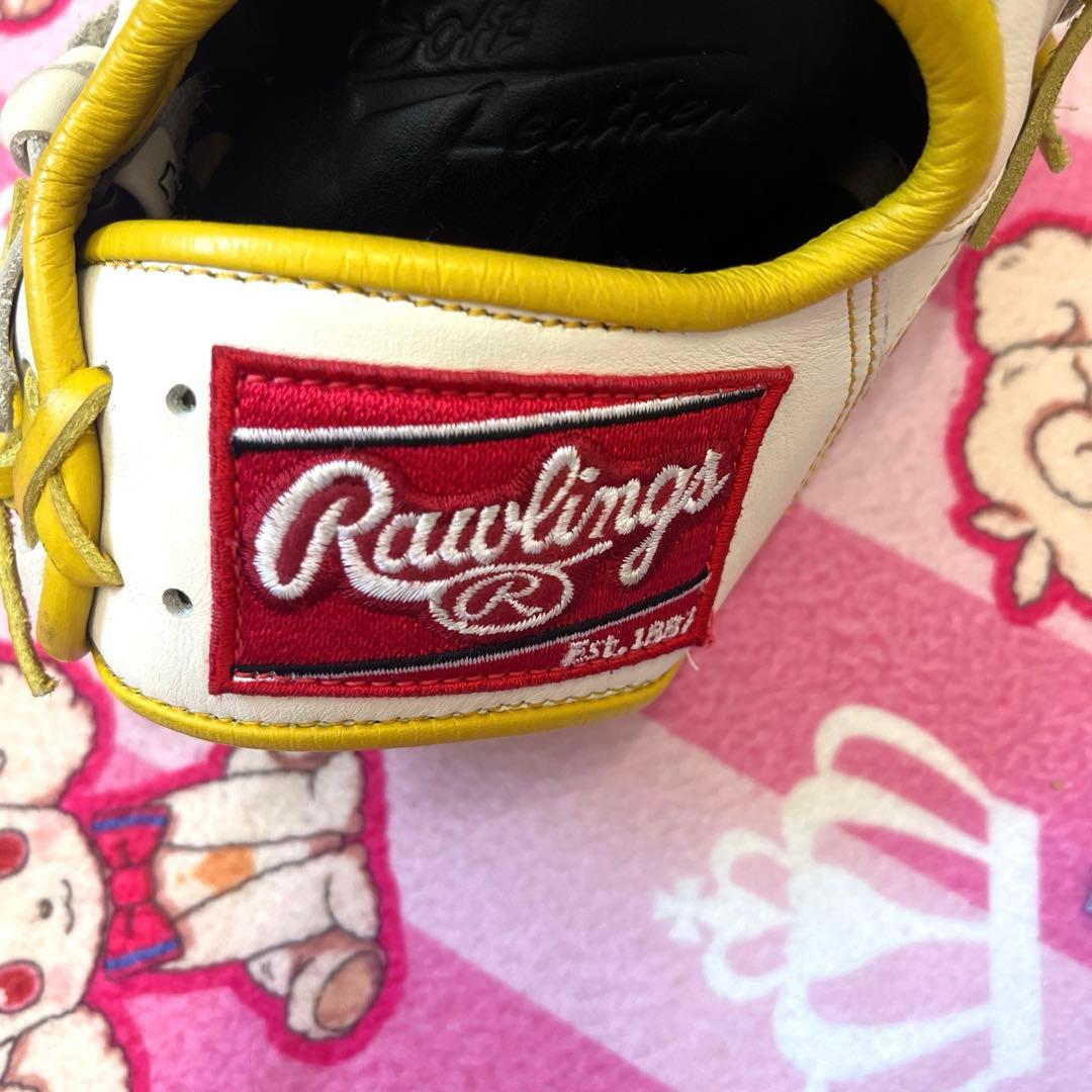Rawlings 野球グローブ ホワイト/イエロー