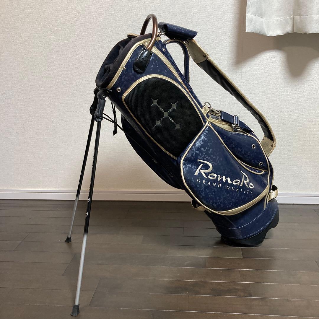 RomaRo キャディバッグ ネイビーゴールド