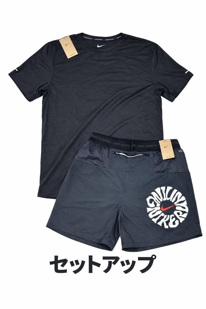 新品　NIKE RUNNING セットアップ Tシャツ　ブラック　M