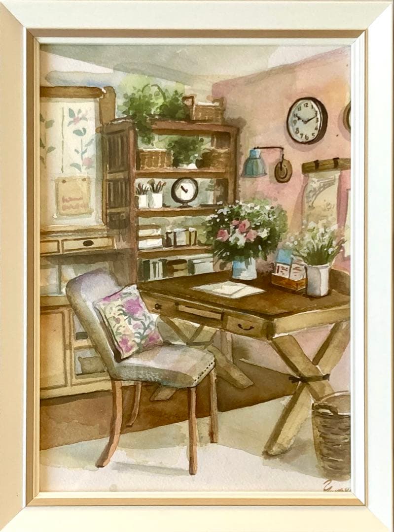 水彩画 原画 作業部屋