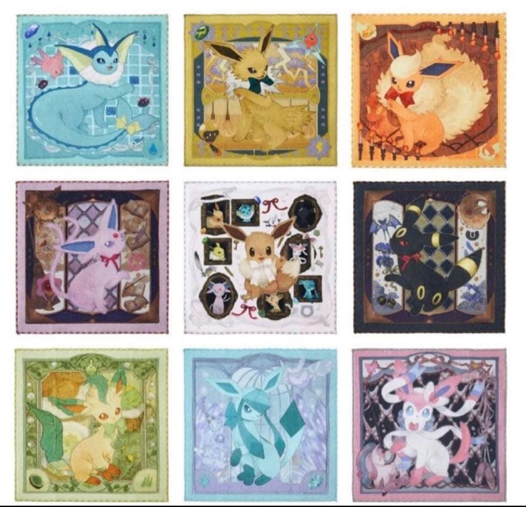 ポケセン　ハンドタオル　Eevee Collection 全9種セット