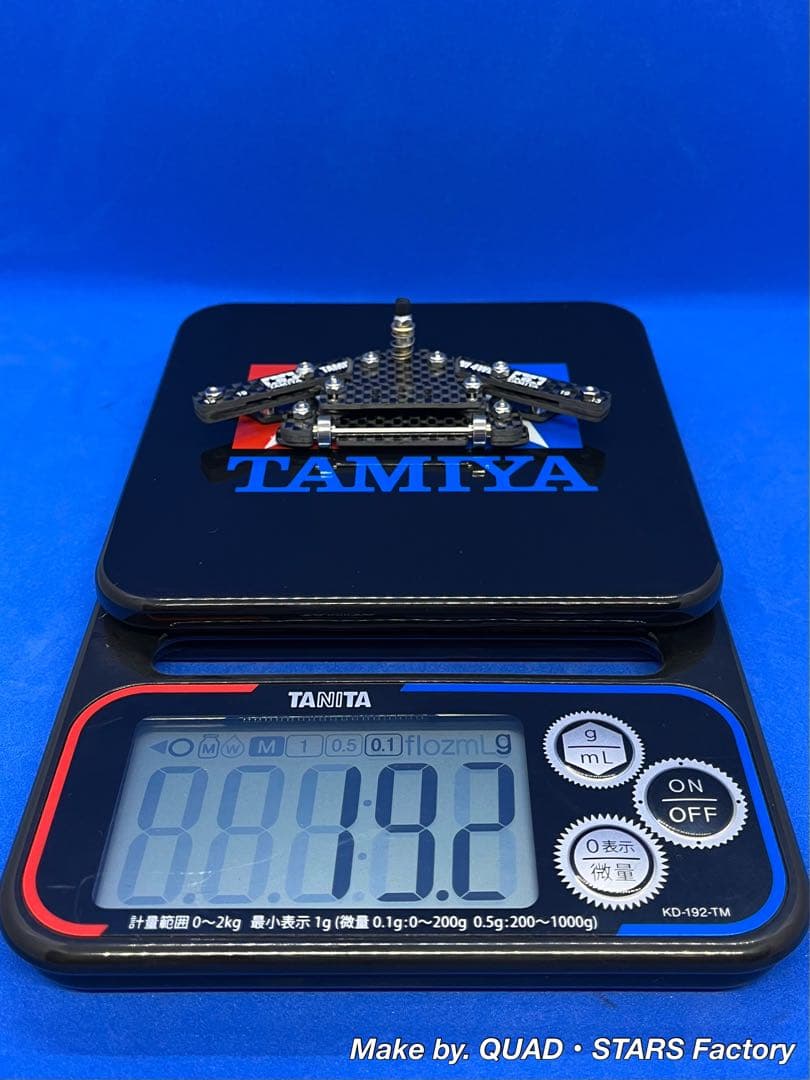 【ミニ四駆・MS用】1軸リヤアンカー／19mm対応＋リヤスキッド　フルカーボン