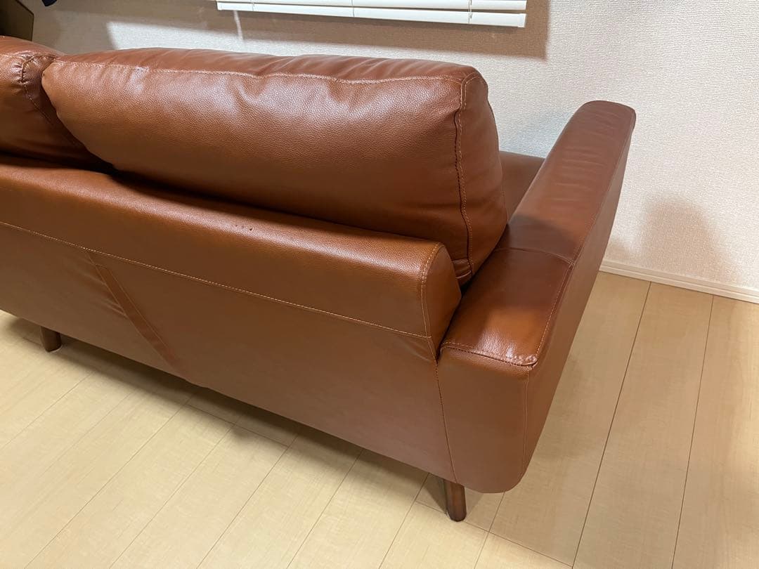 ニトリカウチソファ　本革　2人掛け　美品