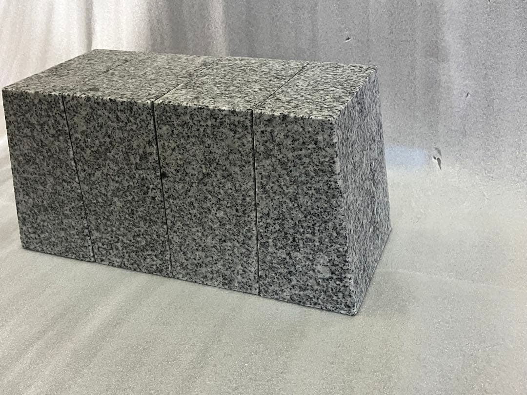 天然御影石 ブックエンド 置物 4個セット（計14kg）砥石仕上げ/書石