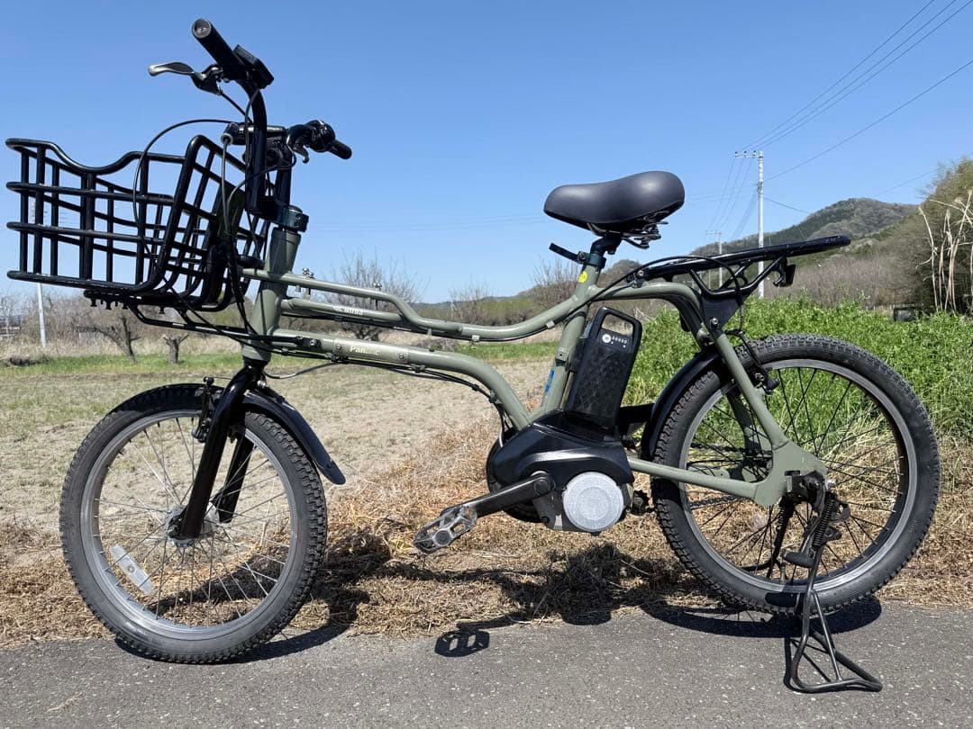 オリーブグリーン 電動アシスト自転車 20インチ