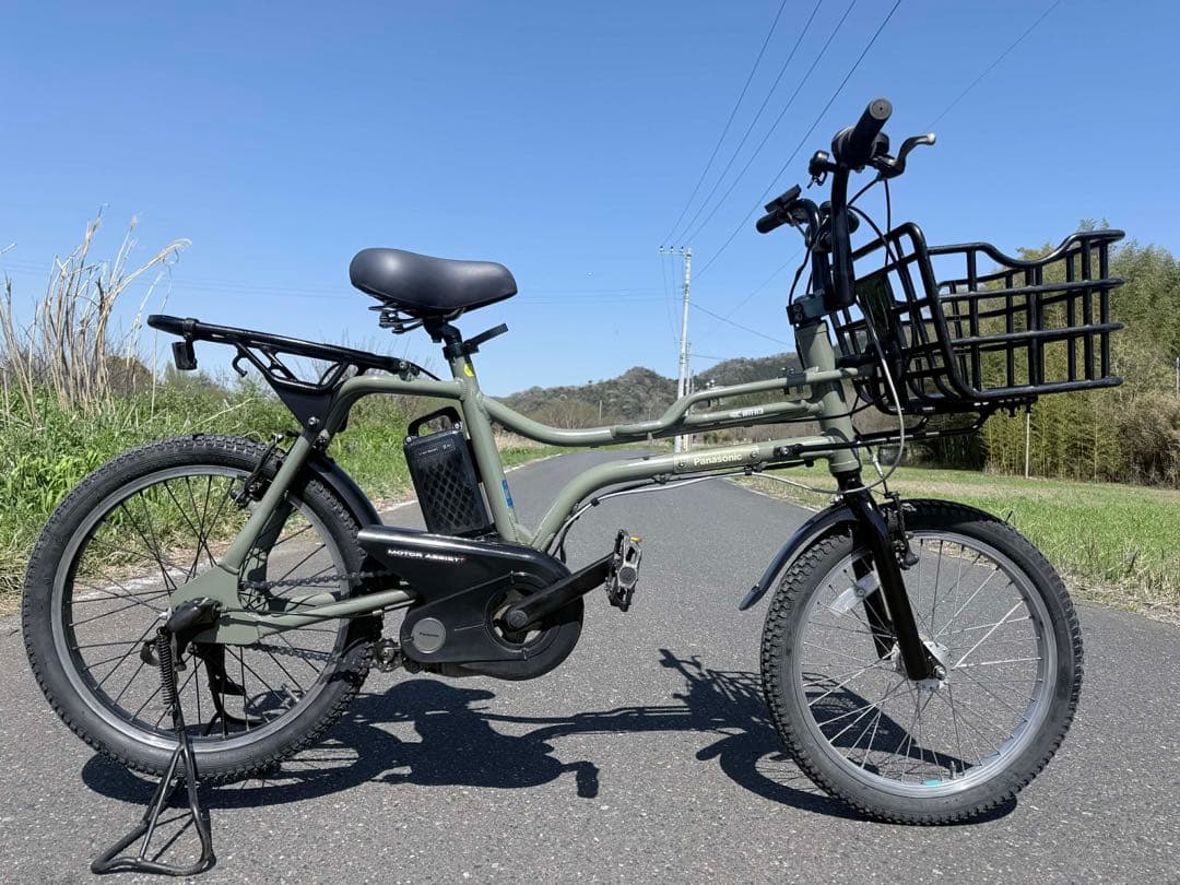 オリーブグリーン 電動アシスト自転車 20インチ