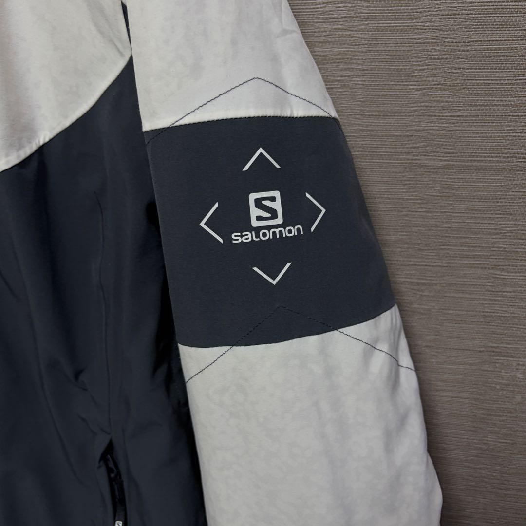 Salomon スノボウェア ダークグレー/ホワイト S オシャレウェア