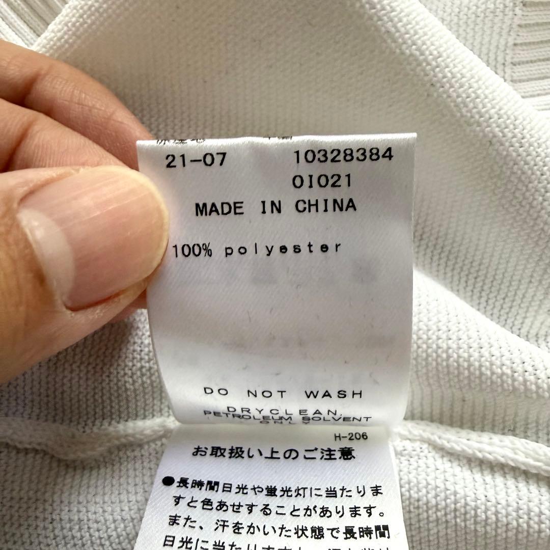 PEARLY GATES ニットベスト 6 XL ホワイト ロゴ
