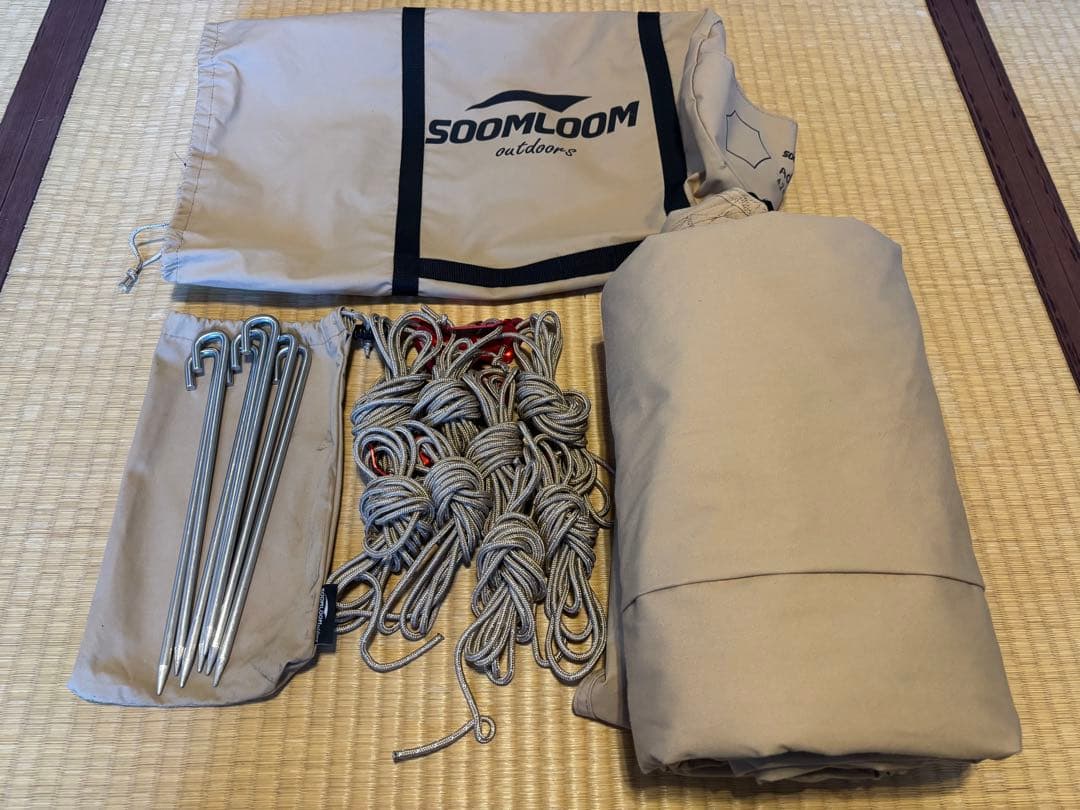 Soomloom TC ヘキサタープ4.2ｍｘ4.1ｍ（ペグ1本なし）