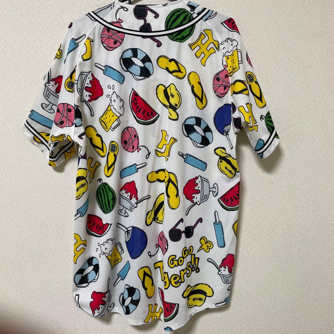【美品・Lサイズ】阪神タイガース デザインユニフォーム 総柄 夏仕様