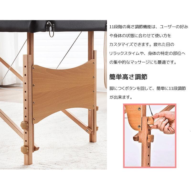 【 プラスサイズ】【グレー】 マッサージベッド 折りたたみ コンパクト 超軽量