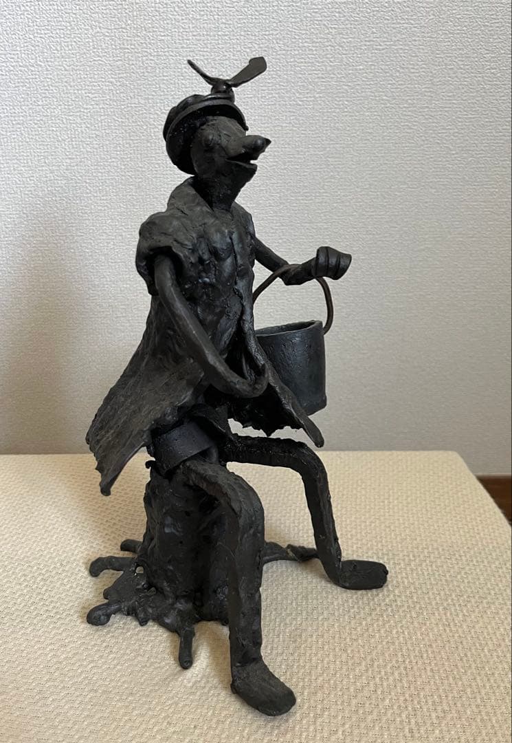 アイアンオブジェ 鉄彫刻 高さ約26cm ハンドメイド　一点物風