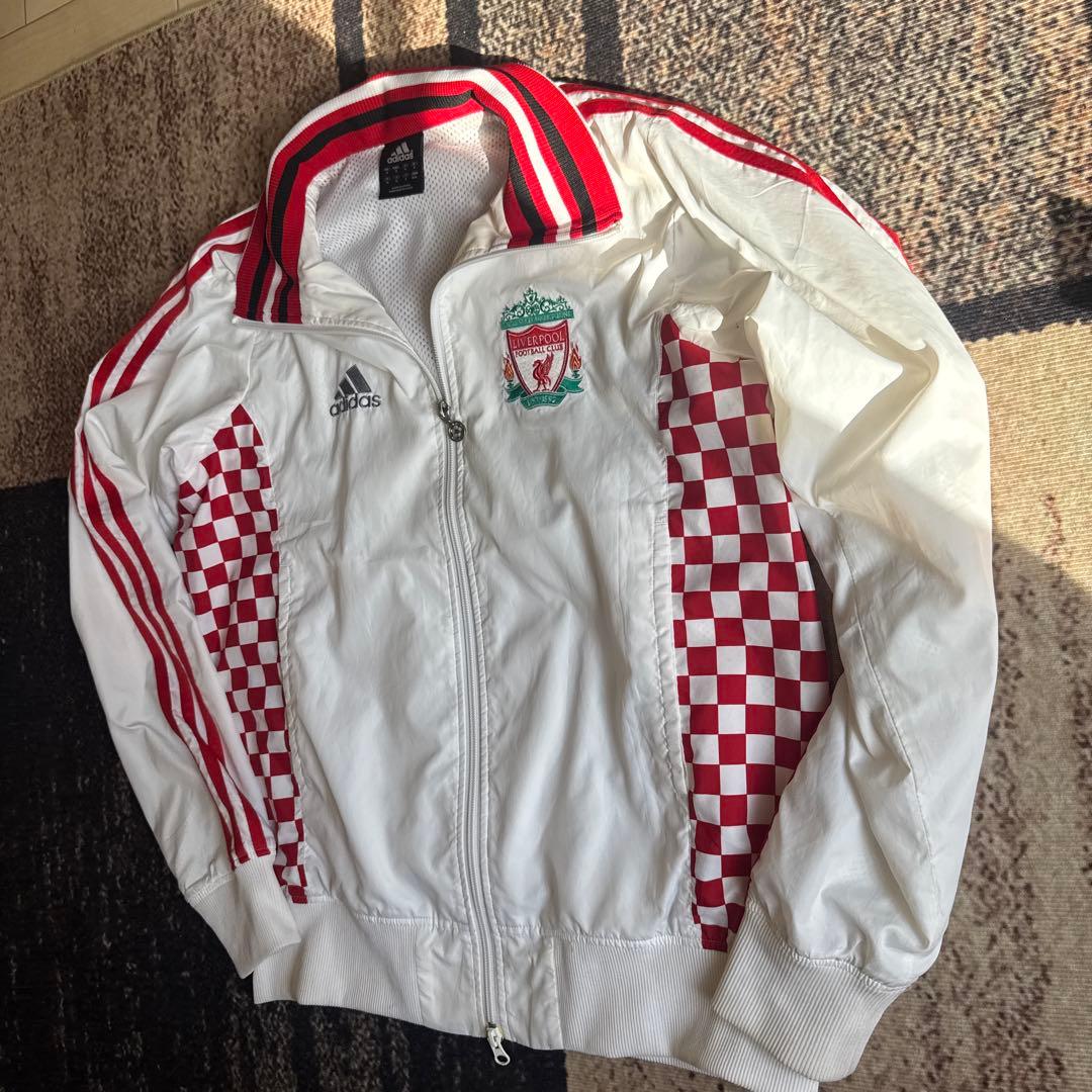 Liverpool 00s adidas チェック柄 ナイロンジャケット
