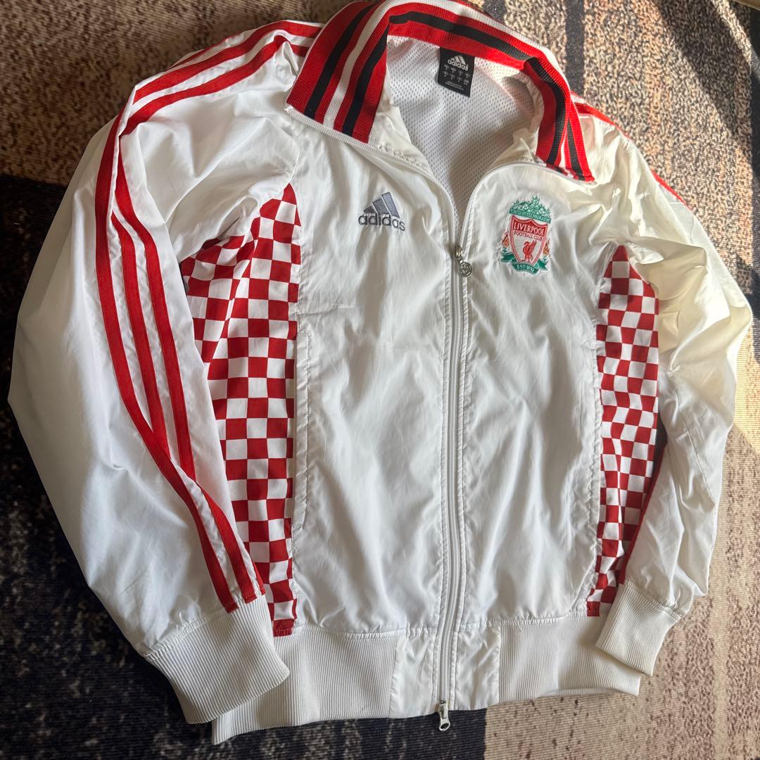 Liverpool 00s adidas チェック柄 ナイロンジャケット