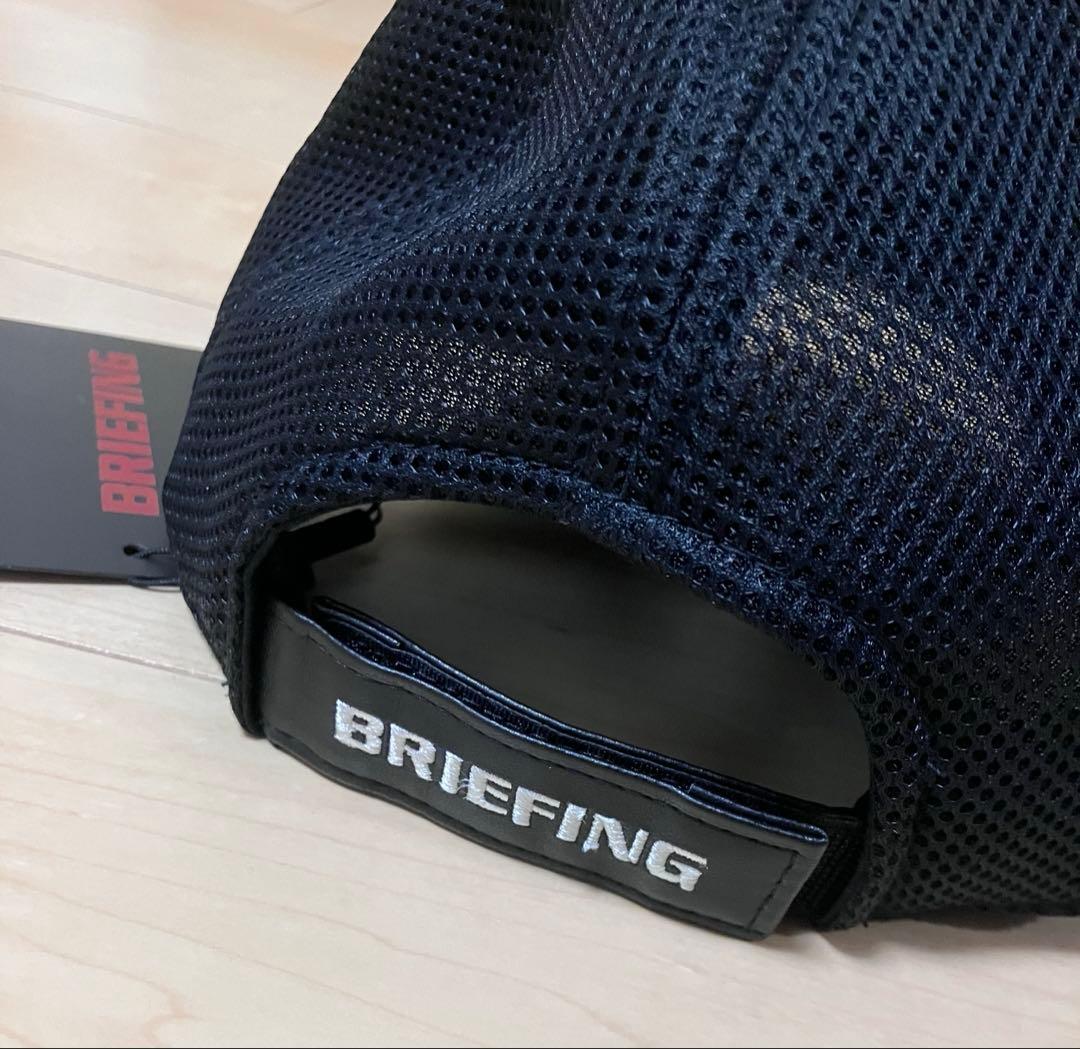 【新品未使用】 BRIEFING キャップ　 黒　レザー　 メッシュ　ゴルフ