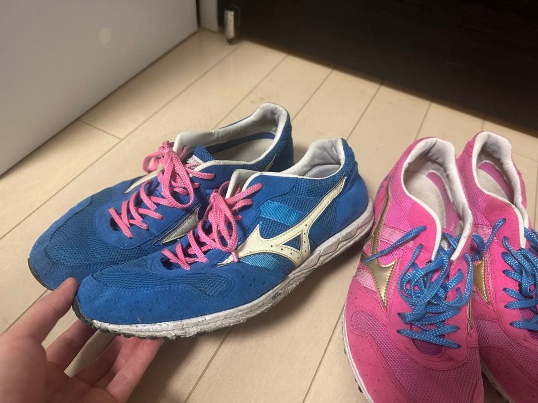 Mizuno オーダー ウェーブクルーズ 青 ピンク