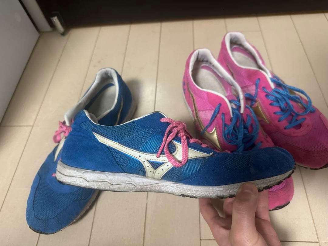 Mizuno オーダー ウェーブクルーズ 青 ピンク