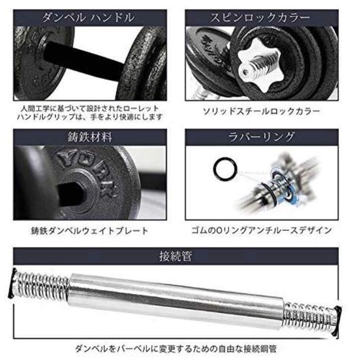 ダンベル 鉄アレイアジャスタブル 20kg ダンベル ホームジム 筋トレ