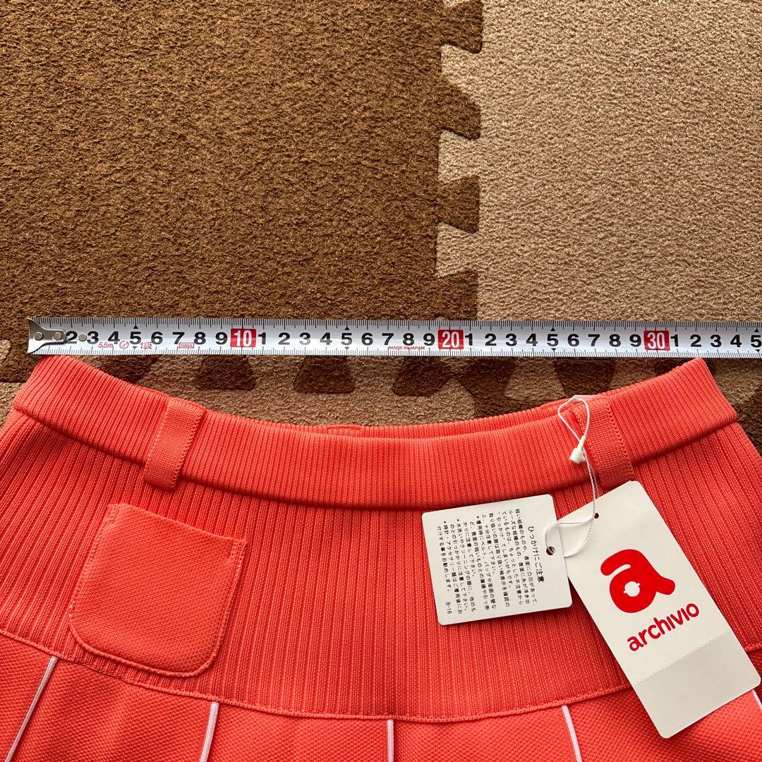 archivio ピンク オレンジプリーツスカート 38
