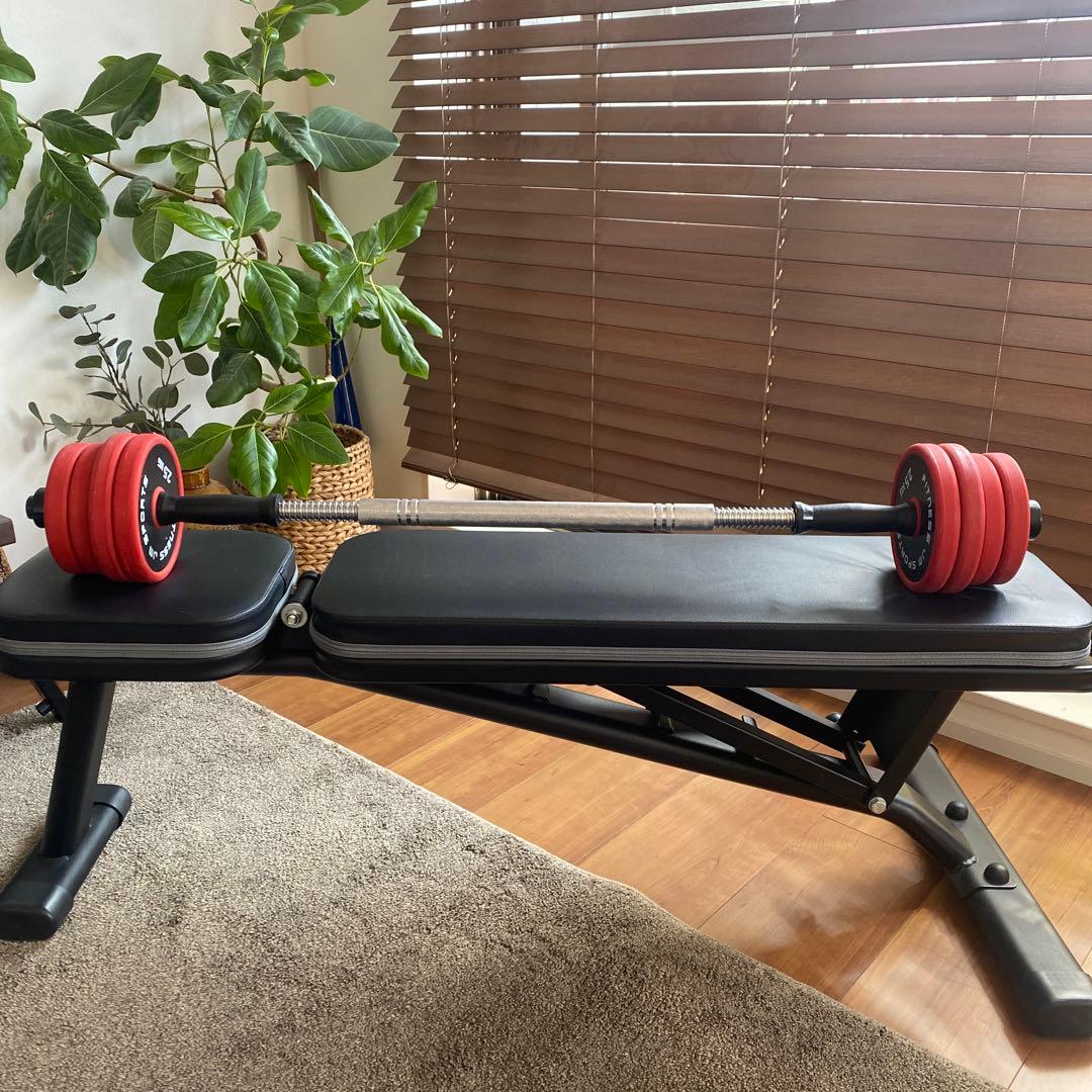 LEADING EDGE トレーニングベンチ マルチポジション×ダンベルセット